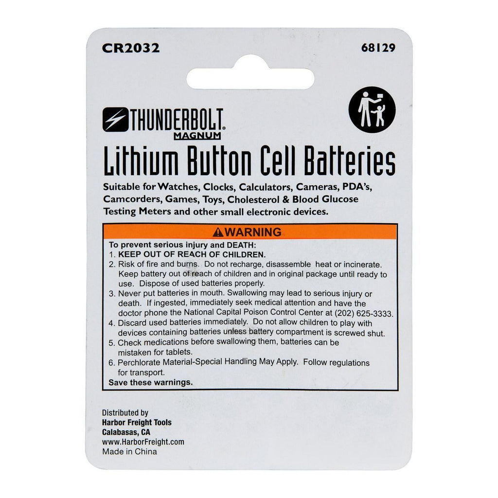 CR2032 Lithium Button Cell Batteries, 4 Pack T2805