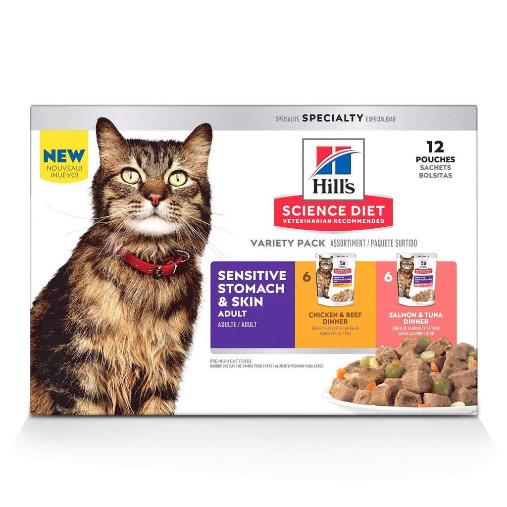 Sensitive Stomach & Skin Wet Cat Food Pouch Variety Pack V3222