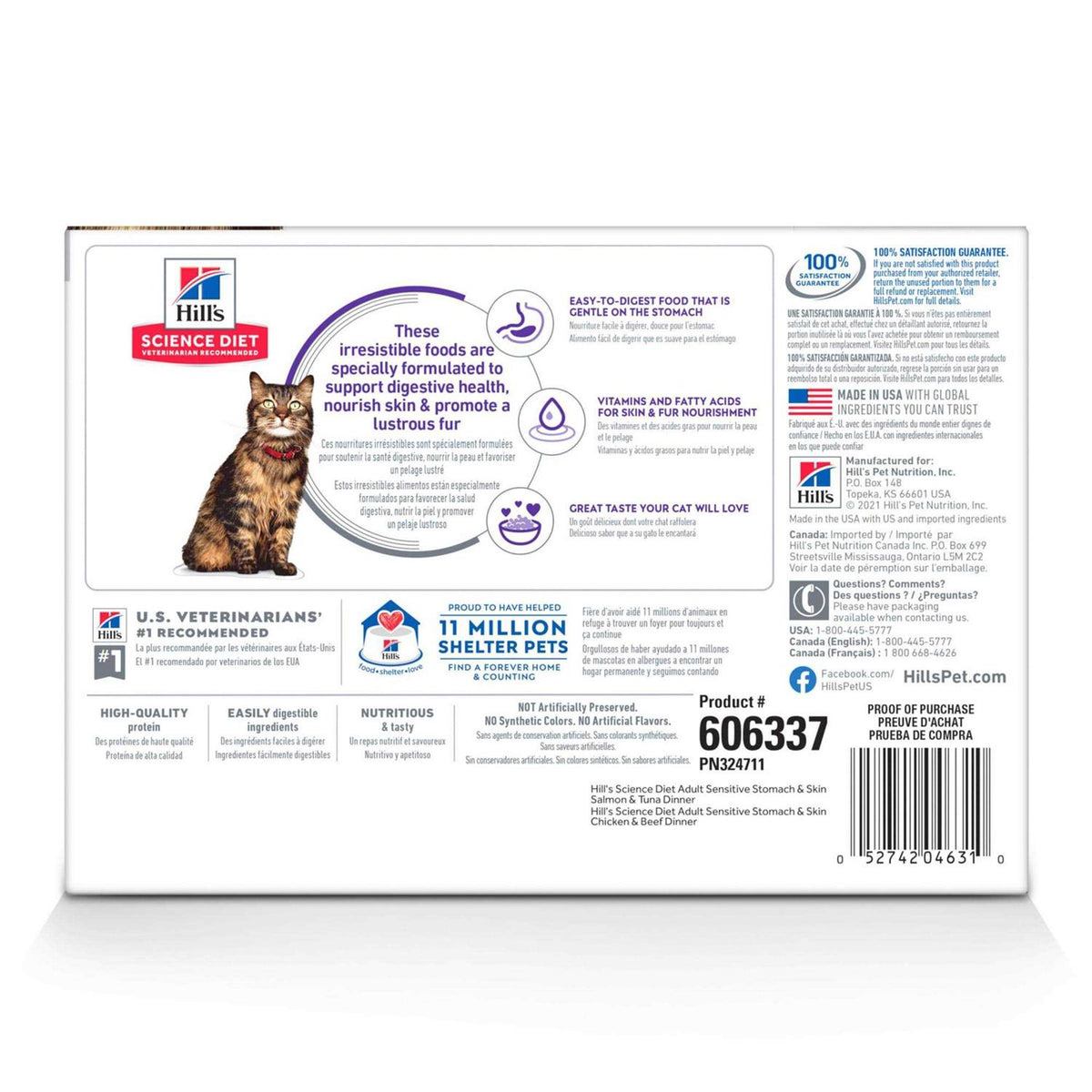 Sensitive Stomach & Skin Wet Cat Food Pouch Variety Pack V3222