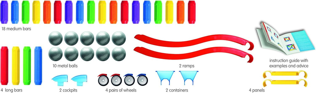 Magnetic Building Set with Moving Vehicles L62911