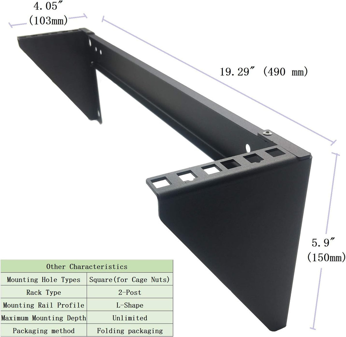 19 Inch 2U Heavy Duty Vertical Wall Mountable Rack Pack of 2 X57753
