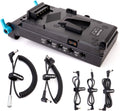 V-Mount Lock Battery Plate Power Supply Splitter Adapter with 15mm Rod Clamp N220502