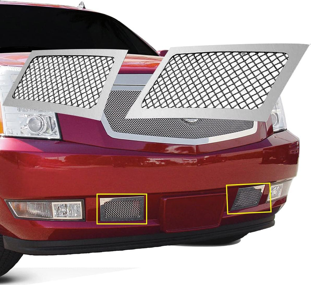 Front Lower Bumper Grille Chrome Stainless Steel V563090