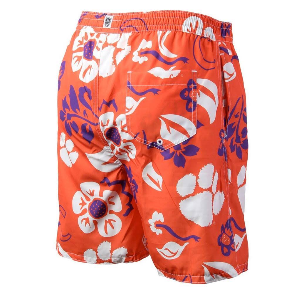 Purple Floral Volley Swim Trunks H5069