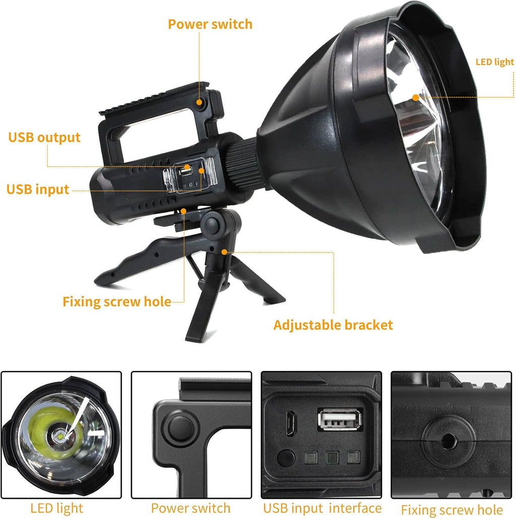 Rechargeable Handheld LED Flashlight 90000 High Lumens Waterproof A284341