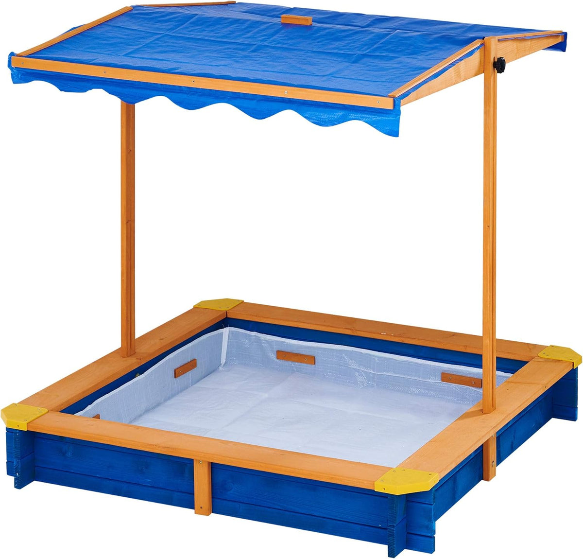 Wooden Outdoor Kids Sandbox with Canopy X24027