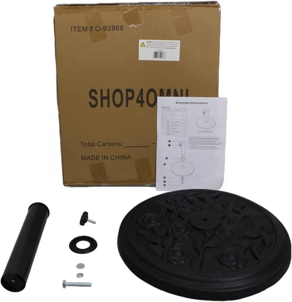 Heavy Duty Round Outdoor Patio Pool Umbrella Base Stand X682