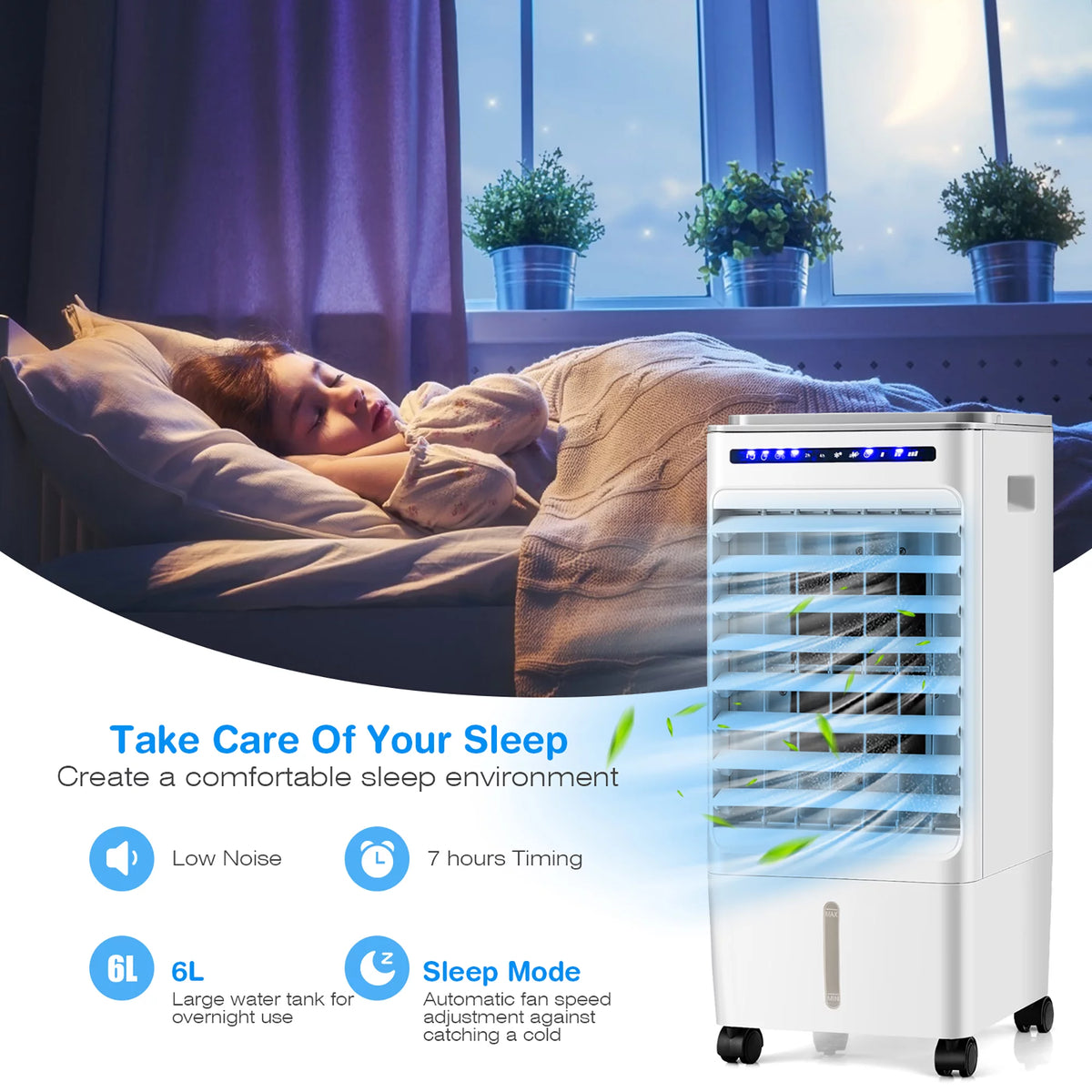 3-in-1 Evaporative Air Cooler Fan Humidifier U318