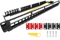 24 Ports 1U Blank Keystone Patch Panel, 19 inch Rack or Wall Mount Pack of 2 X719