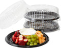 Black Plastic 12 In. Serving Tray and Lid 3pk O457405