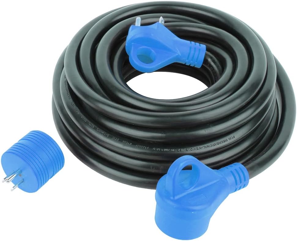 30FT 30 Amp RV Extension Cord with LED Power Indicator V33965