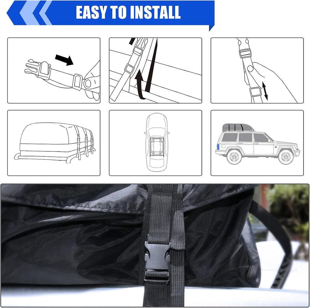 20 Cubic Waterproof Rooftop Cargo Carrier with Straps G97976