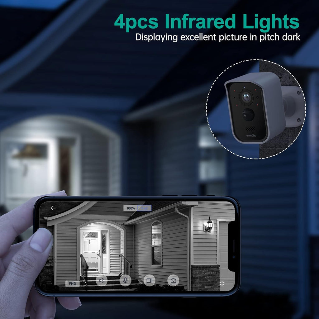 1080P HD Wireless Rechargeable Battery Powered Security Camera J659246