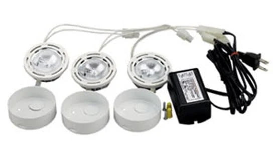 2x22 Mini Halogen 3 x 20W Puck Light Under Cabinet Kit I971470