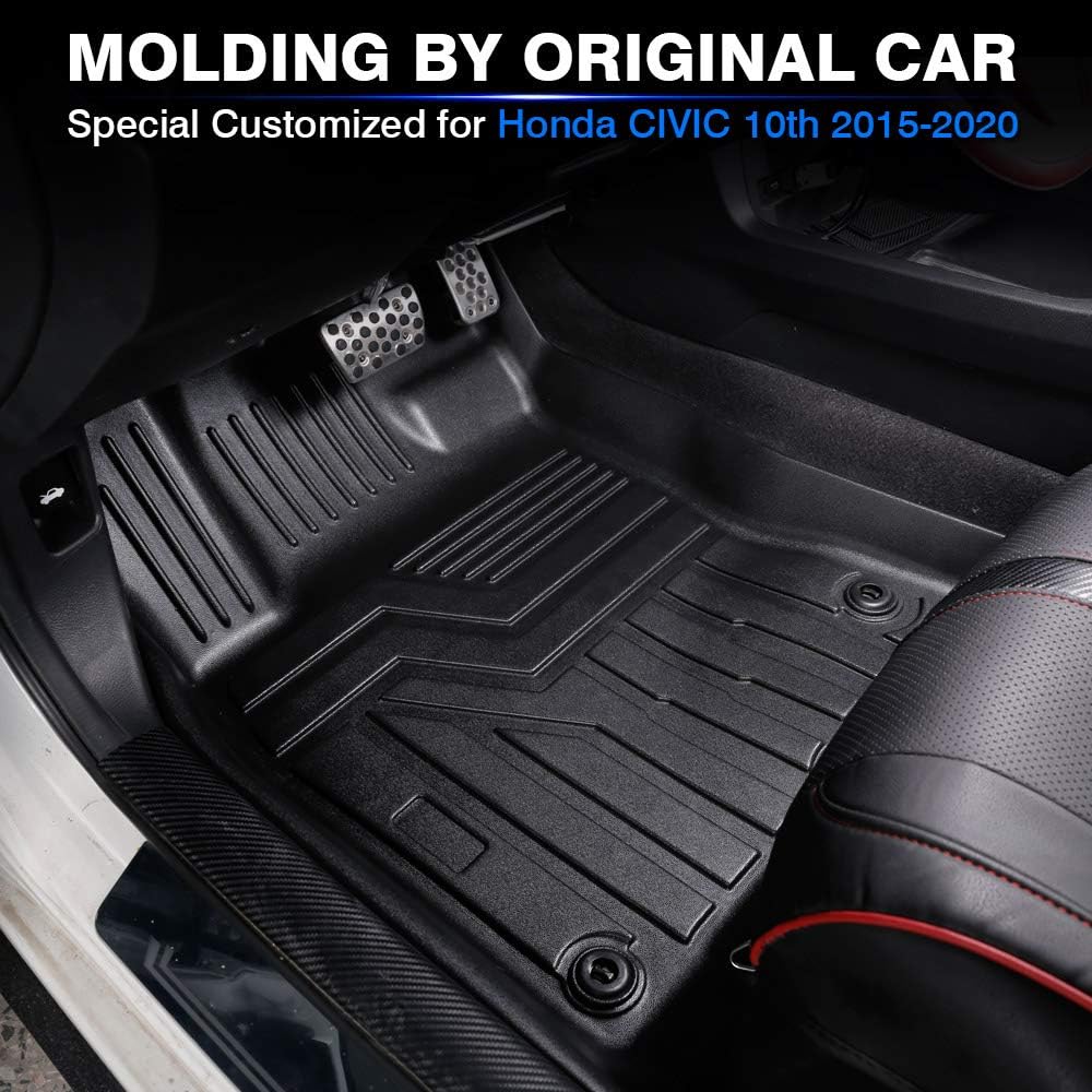 Black 2 Row Carpet Floor Liner Set G649