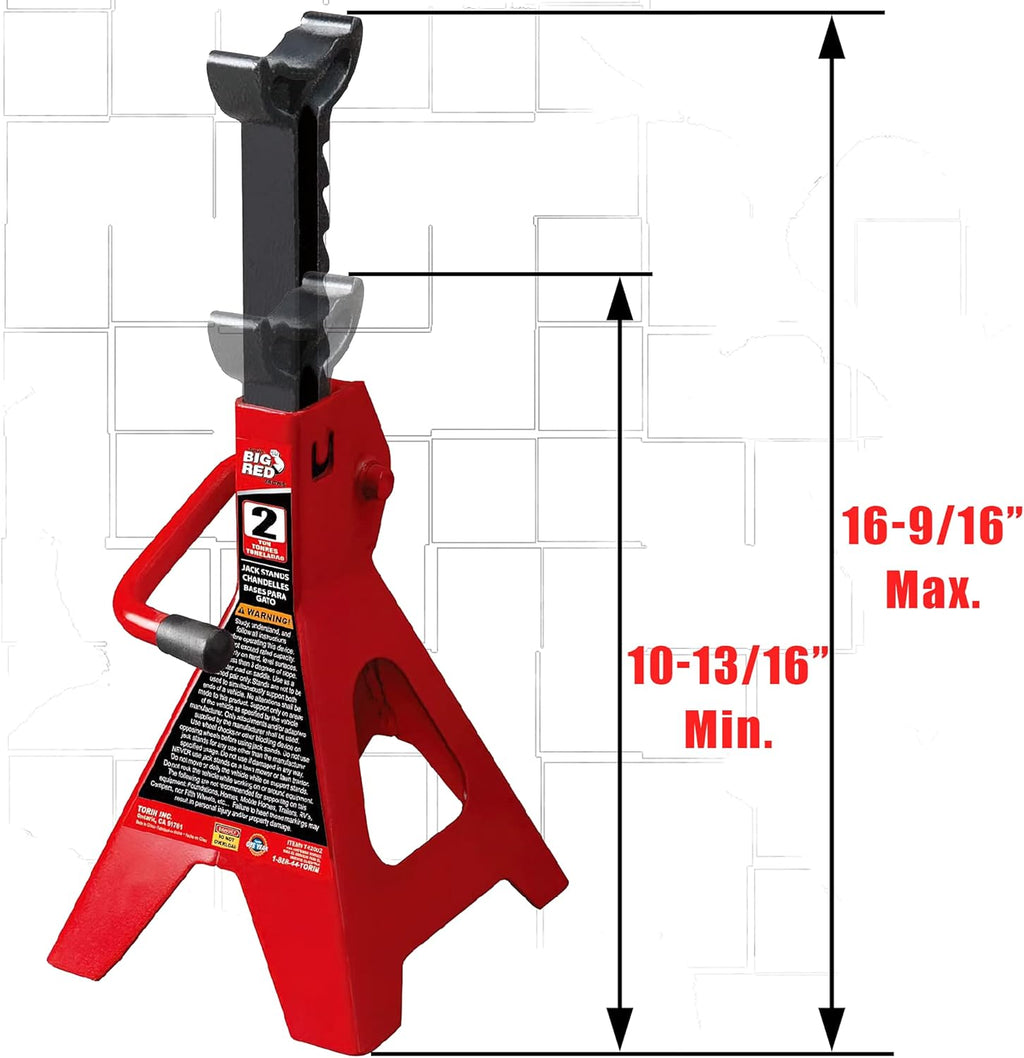 2 Ton Hydraulic Trolley Floor Jack with 2 Jack Stands J799175