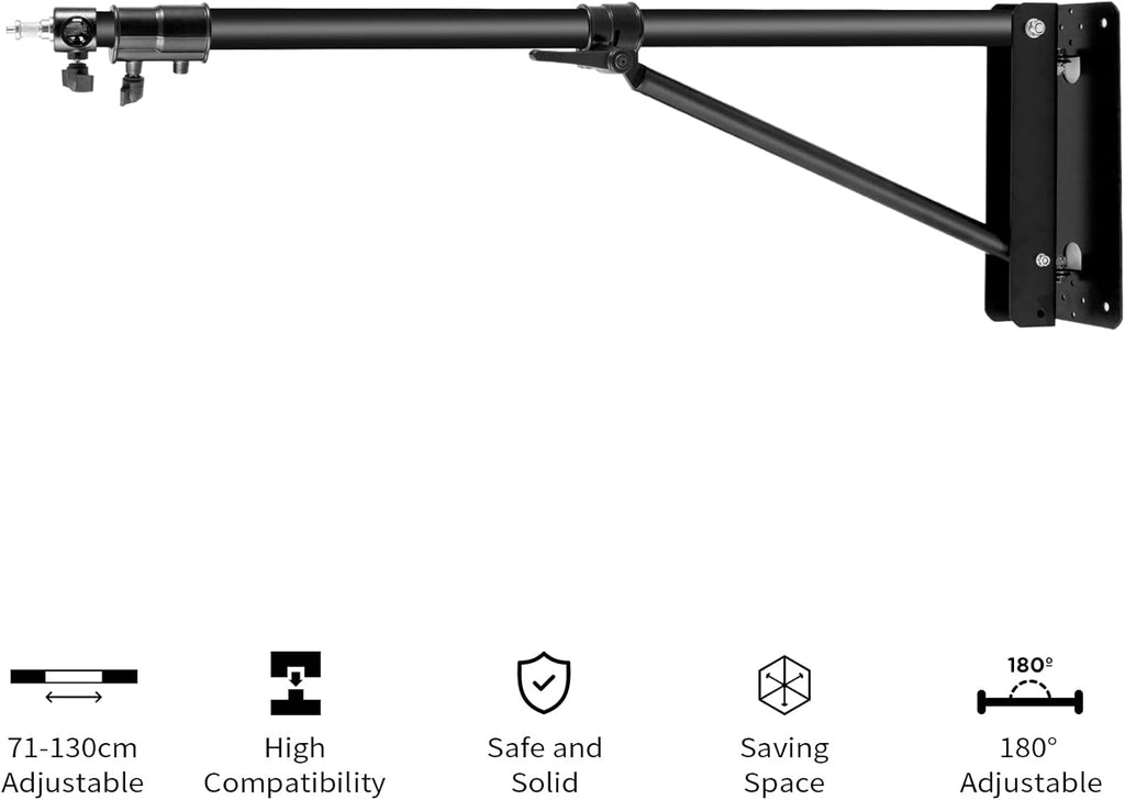 Wall Mount Boom Arm with Triangle Base Adjustable Camera Mount V476611
