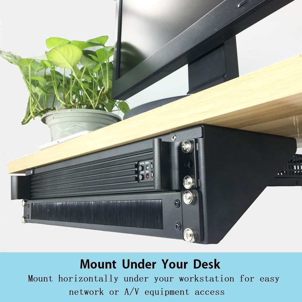 19 Inch 2U Heavy Duty Vertical Wall Mountable Rack Pack of 2 X57753