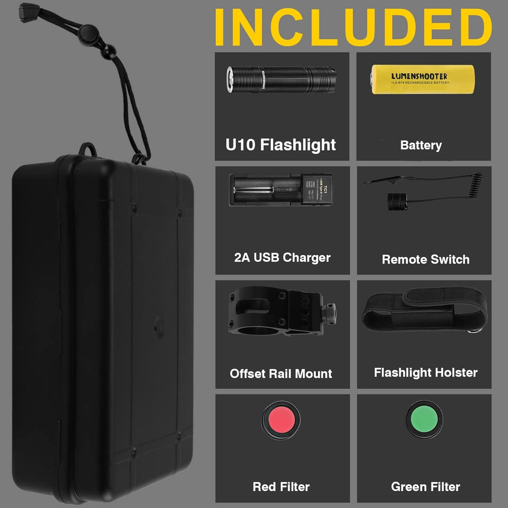 3000 Lumens Picatinny Rail Mount Tactical Flashlight with Pressure Switch E546