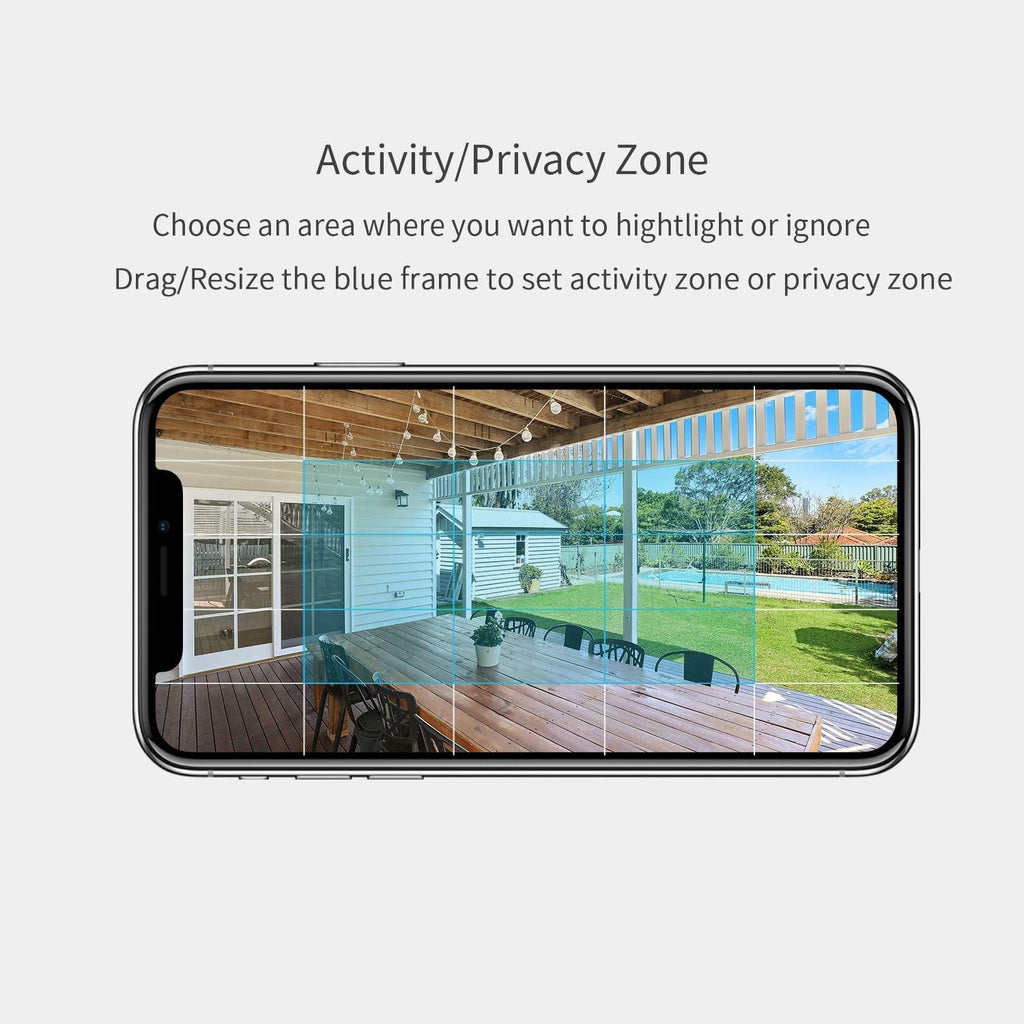 Outdoor Security Camera with 2-Way Audio, Night Vision, Siren, Weatherproof P23088