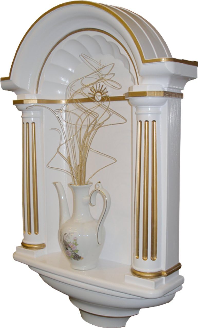 White ABS Plastic Wall Niche G651389