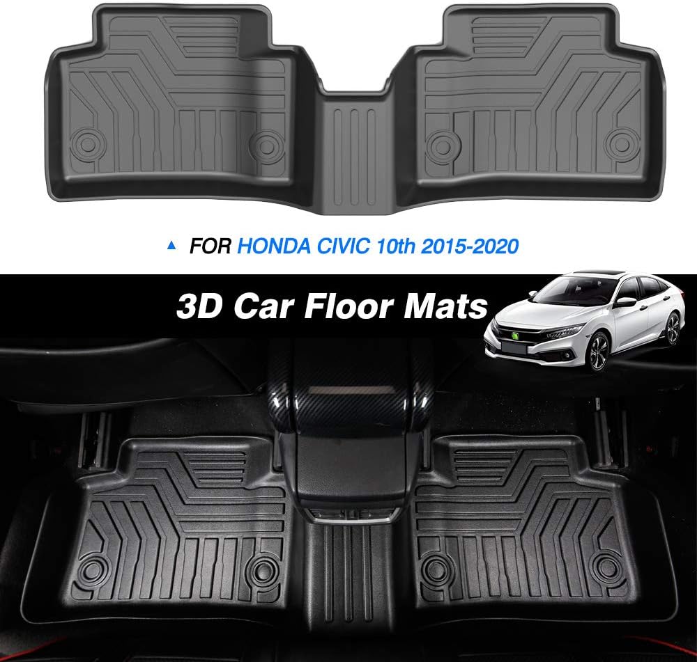 Black 2 Row Carpet Floor Liner Set G649