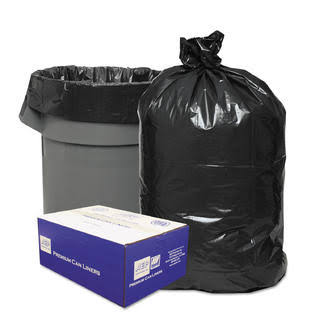 Black 16gal 2-Ply Low-Density Can Liners R400797