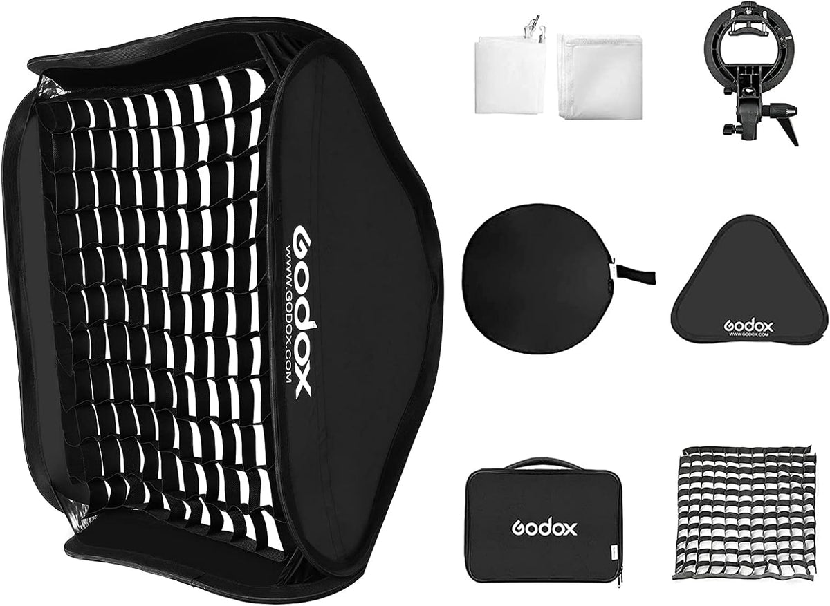 Foldable Flash Softbox Kit with Grid and Carrying Case A335047