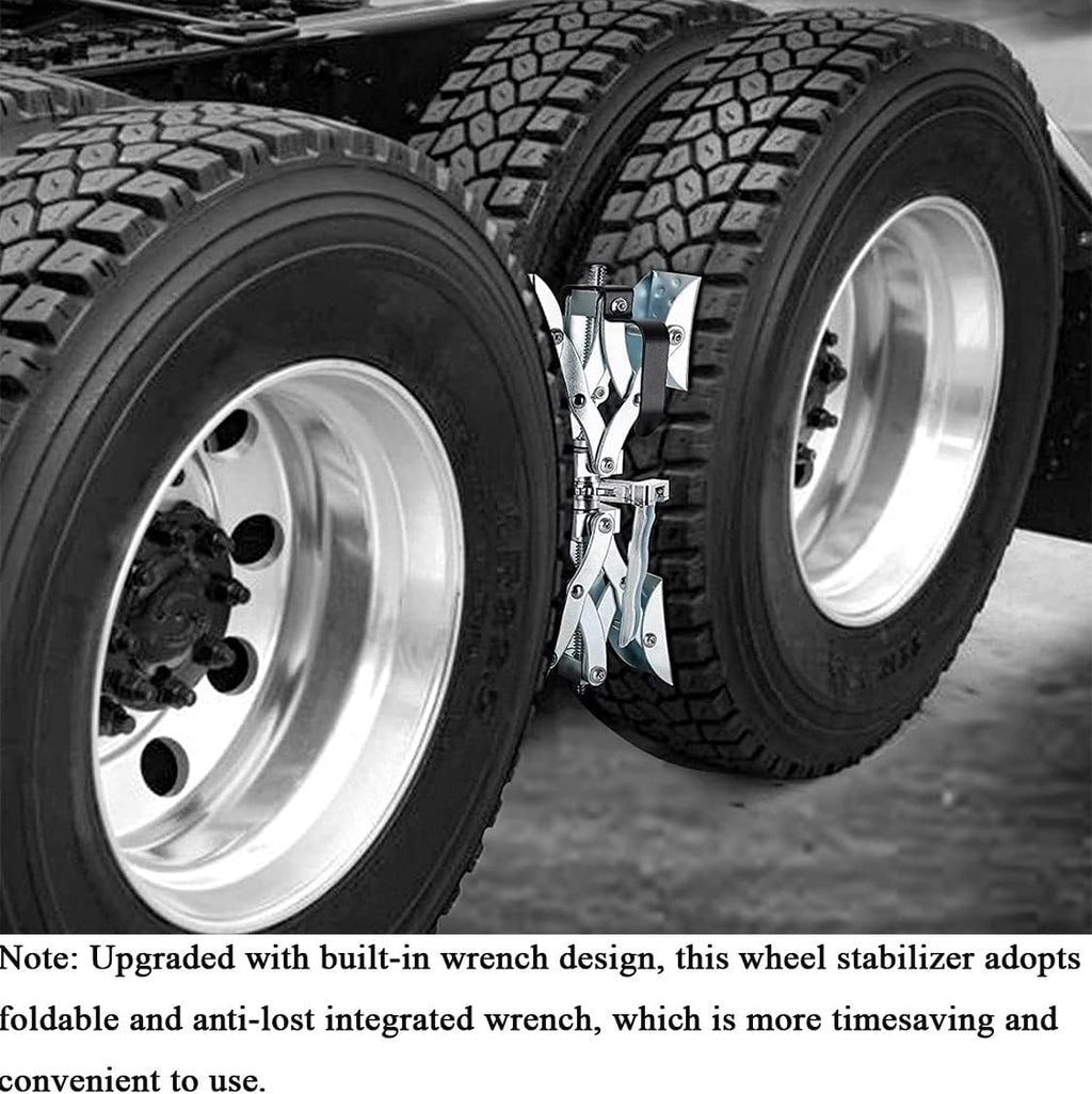 X-Shaped Wheel Chock Stabilizer with Integrated Wrench, 2 Sets Y290887