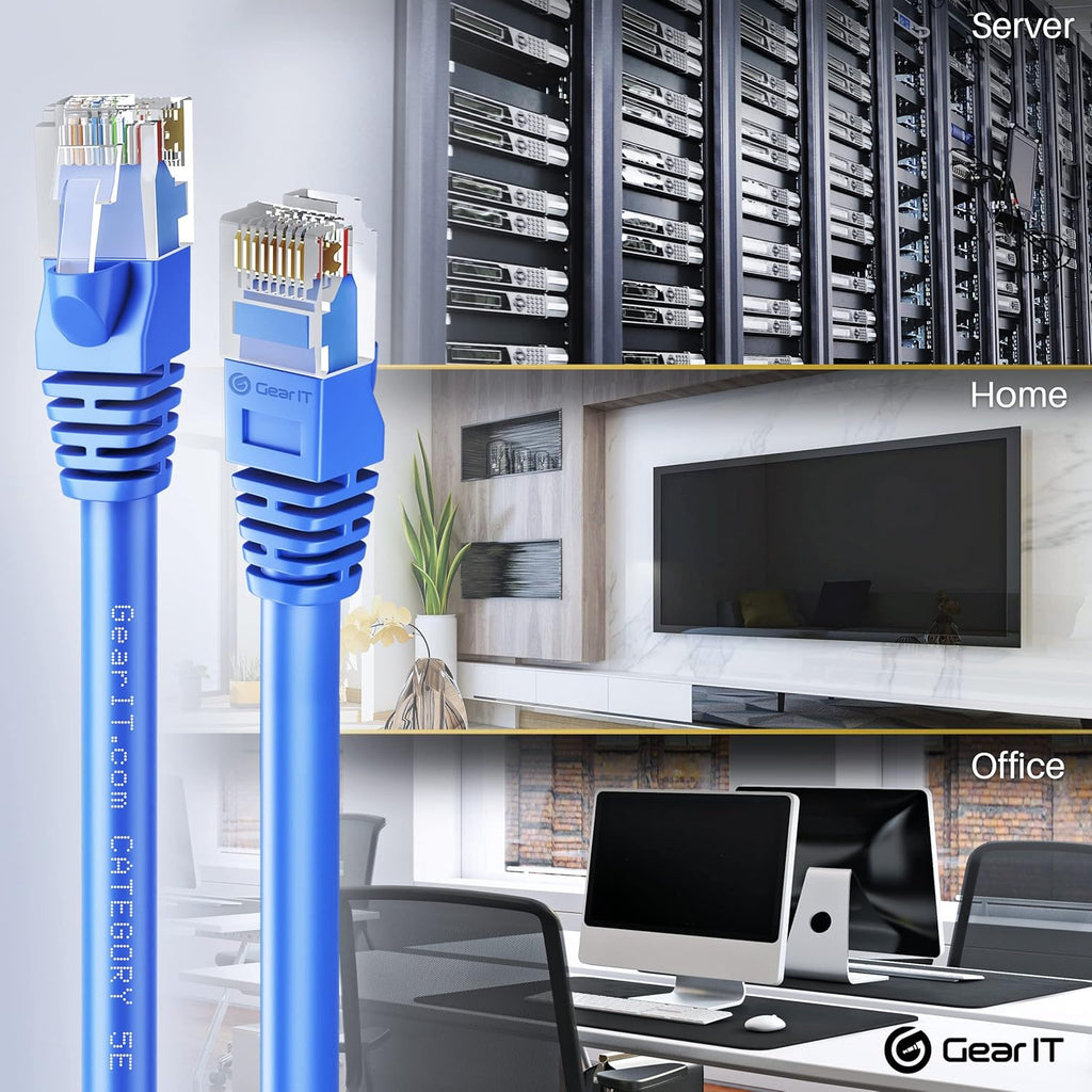 Cat5e Ethernet Patch Cable 3 Feet Blue T98838