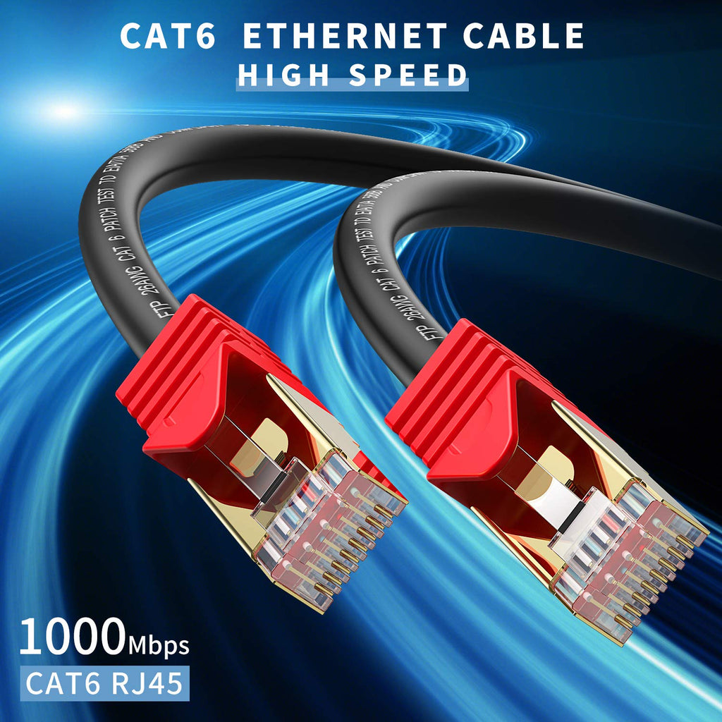 Outdoor Cat 6 Ethernet Cable 300ft 26AWG FTP Waterproof Direct Burial Y4509