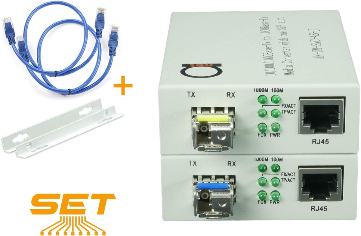 Single Mode LC WDM Bi-Di Gigabit Media Converter 20km 1 Pair W723836