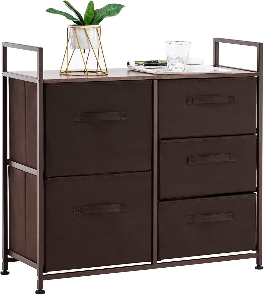 Fabric 5 Drawer Dresser Tower H552621