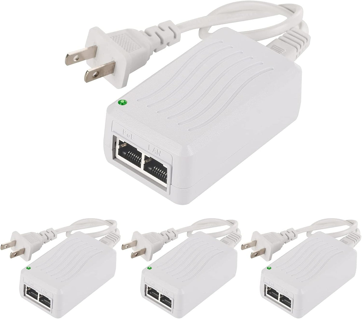 3 Pack 48V 0.5A PoE Injector Power Supply Adapter Z887165