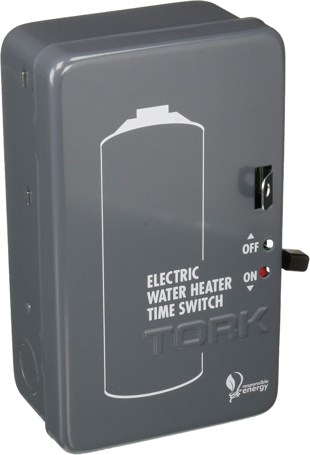 Mechanical Water Heater Time Switch, 24-Hour, 208/250V, 40A, DPST, Gray D147254
