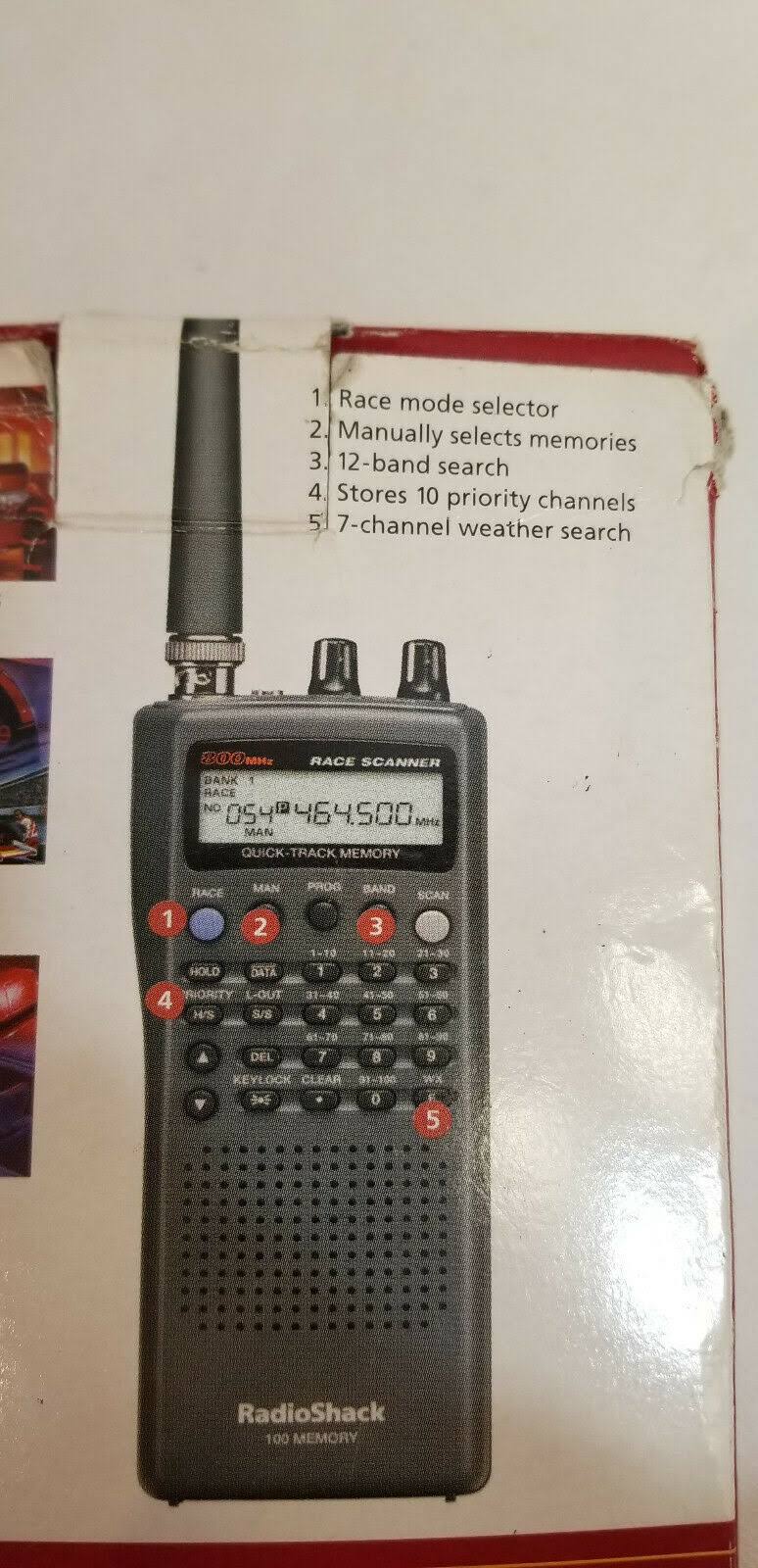 100 Channel VHF/UHF/Air/800 MHz Scanner E6314