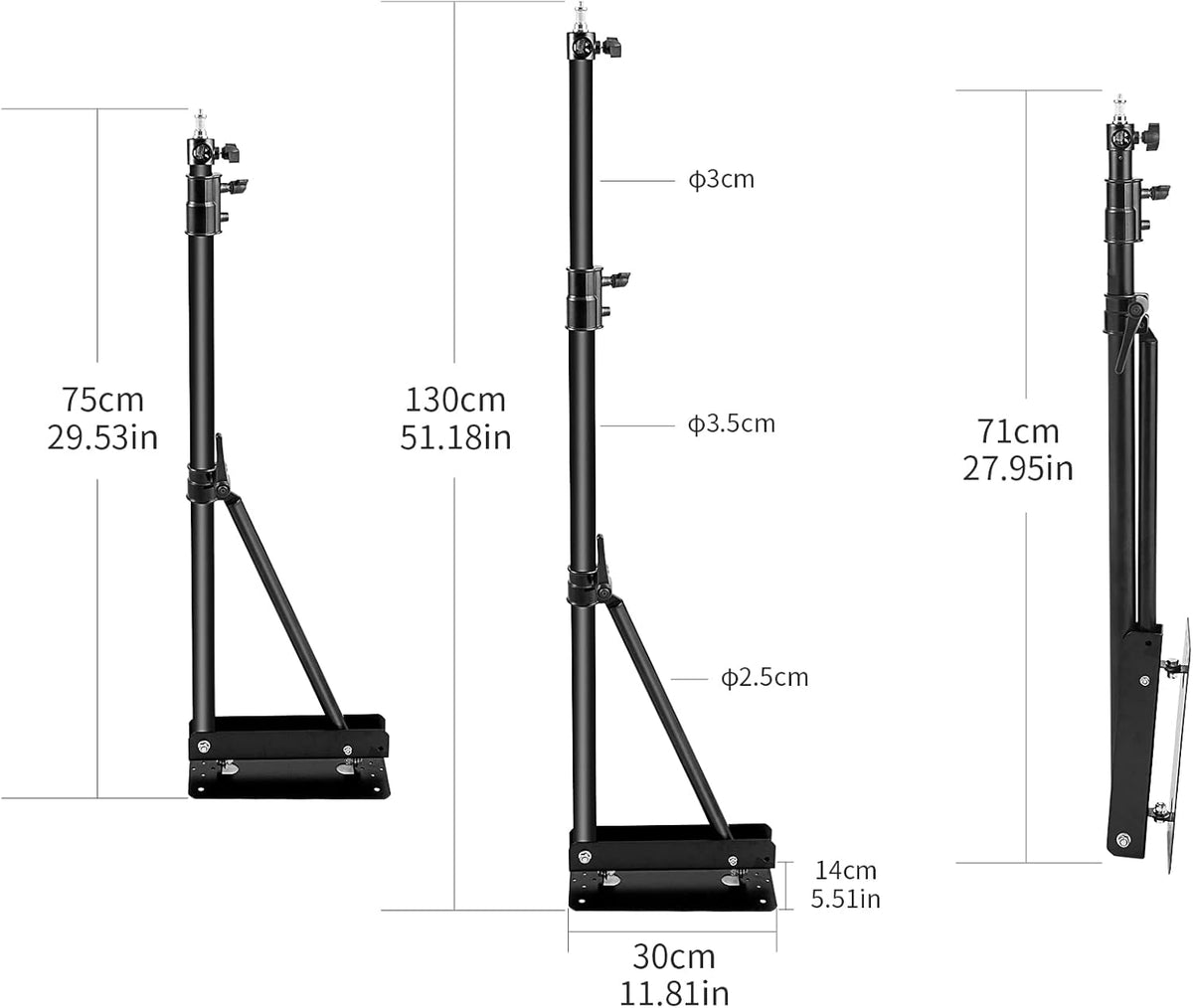 Wall Mount Boom Arm with Triangle Base Adjustable Camera Mount V476611