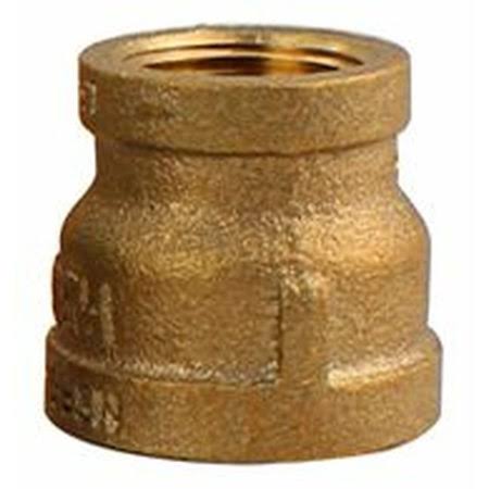 2-1/2 inch x 1 inch Red Coupling 125# Thrd Cast Brass U8261