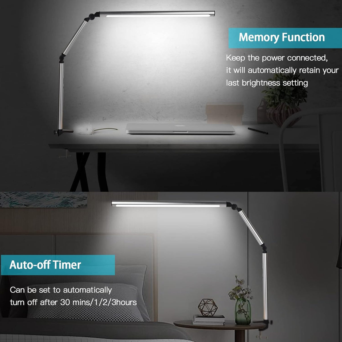 LED Desk Lamp with Clamp and Remote N82246