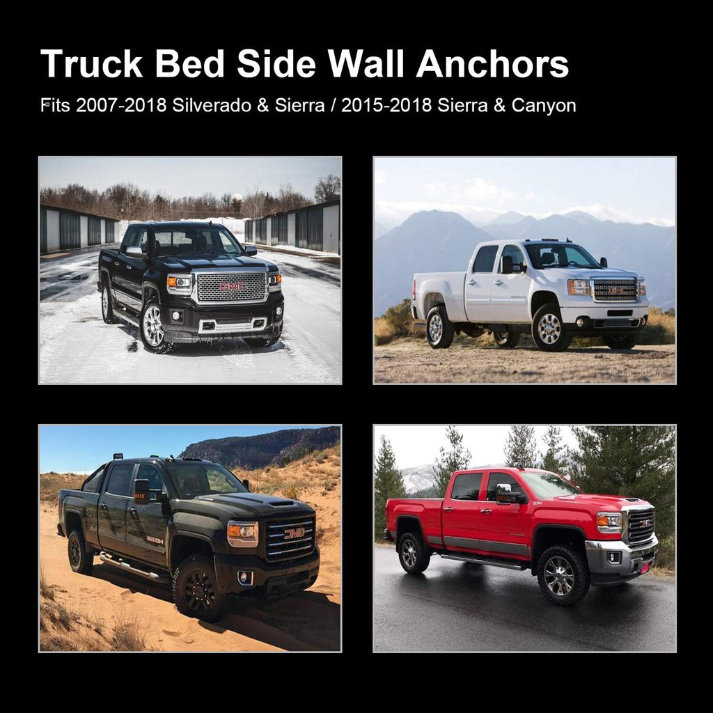Pack Retractable Tie Down Anchors Truck Bed Side Wall Anchors H379186