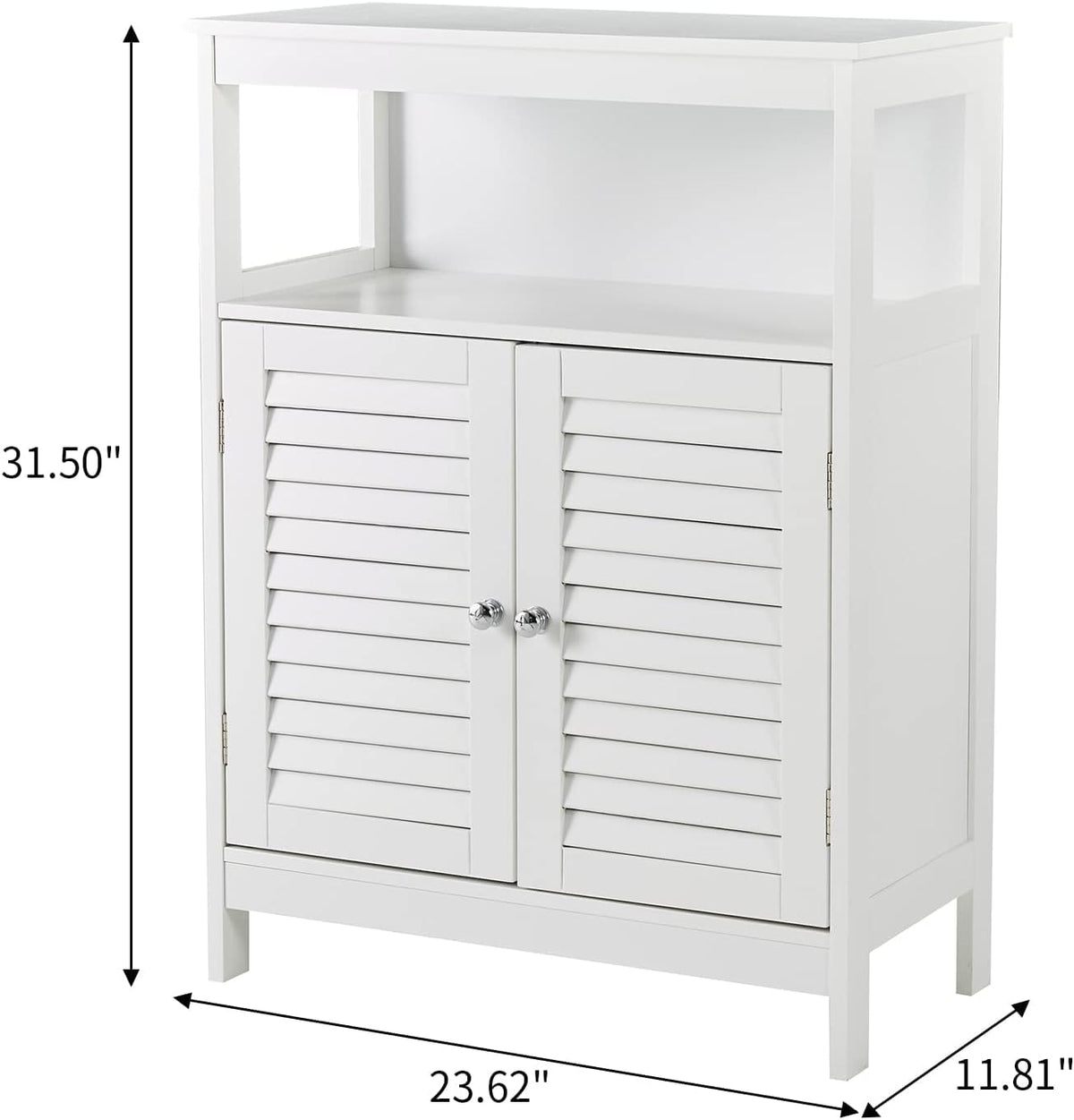 White Storage Cabinet with Two Doors Y9602
