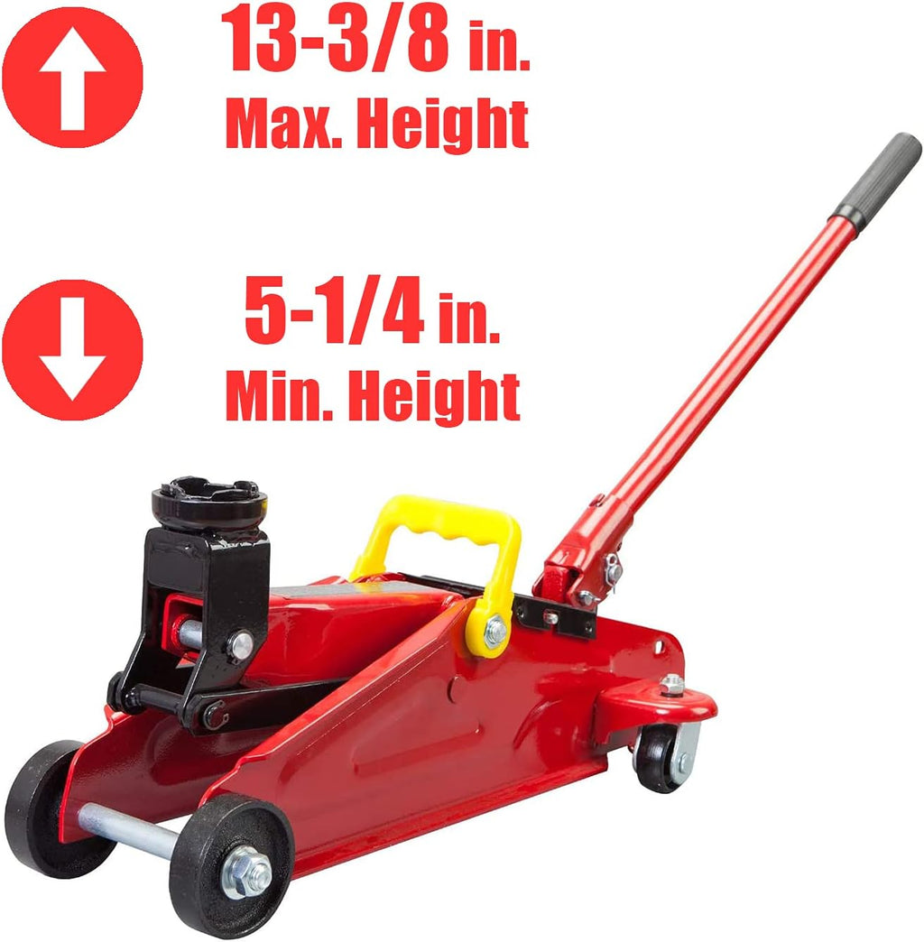 2 Ton Hydraulic Trolley Floor Jack with 2 Jack Stands J799175