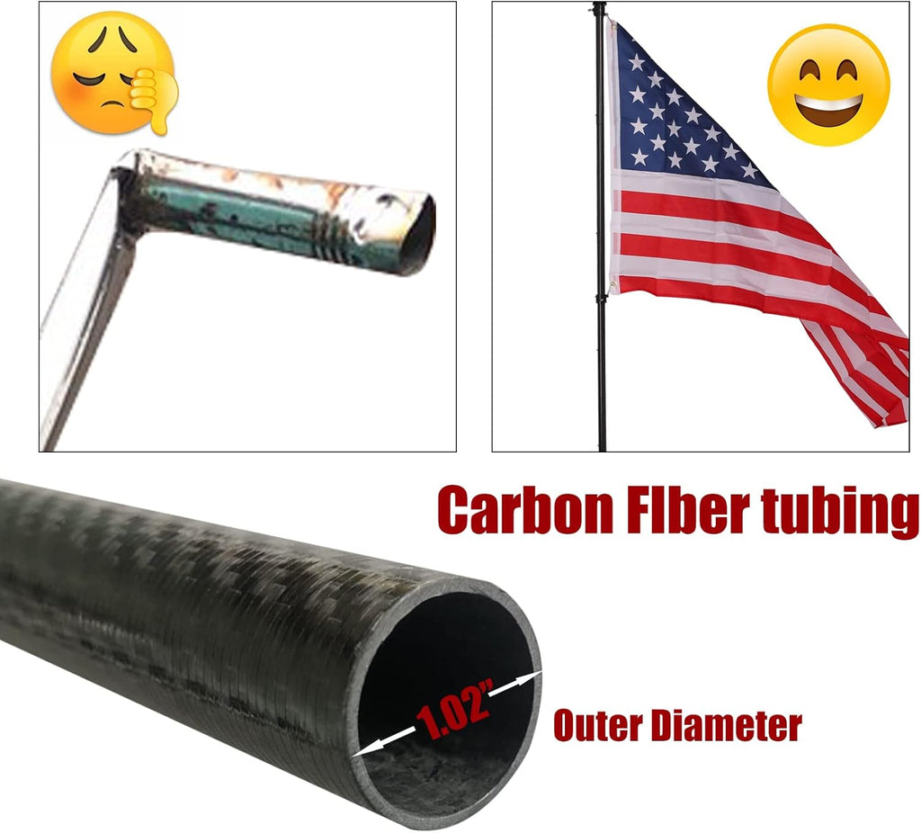 Carbon Fiber Flag Pole Kit with 3x5 Flag Y653931