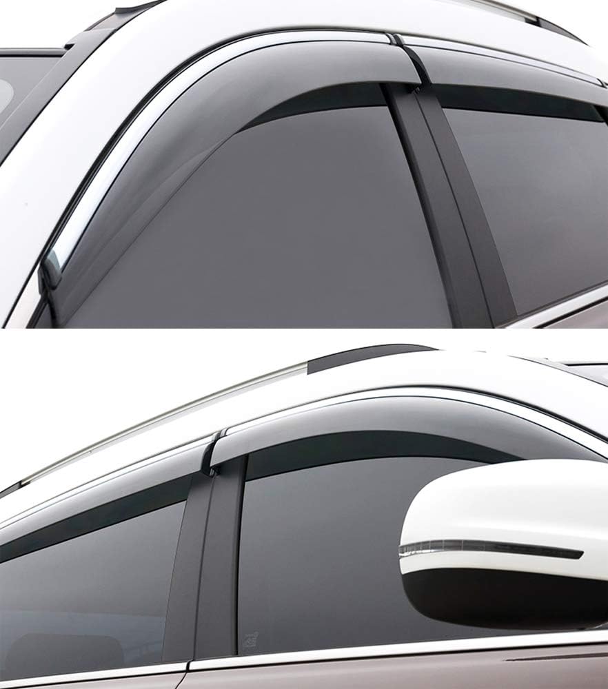 Car Window Visor Vent Shade Deflector Sun Rain Fog Guards L825903