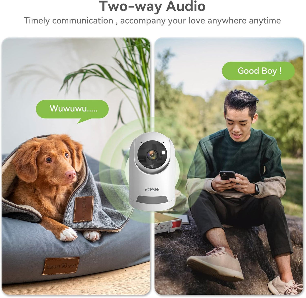 Indoor Outdoor Security Camera with Color Night Vision K5950