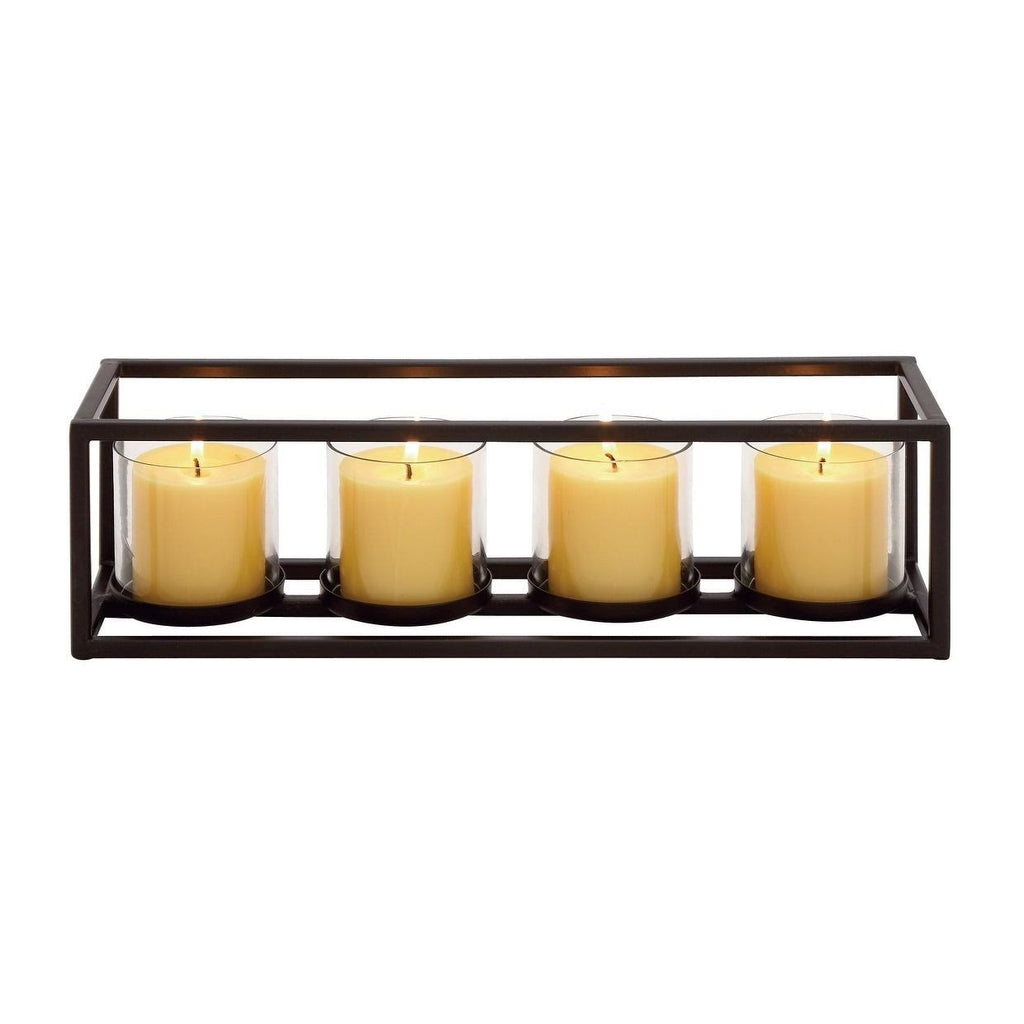 Metal and Glass Votive Holder H8496