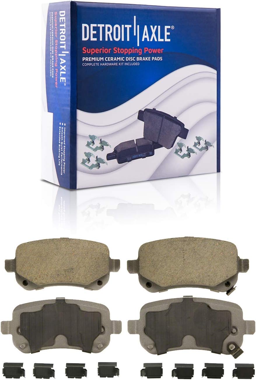 12 Rear Disc Rotors + Ceramic Brake Pads 4pc Set U459