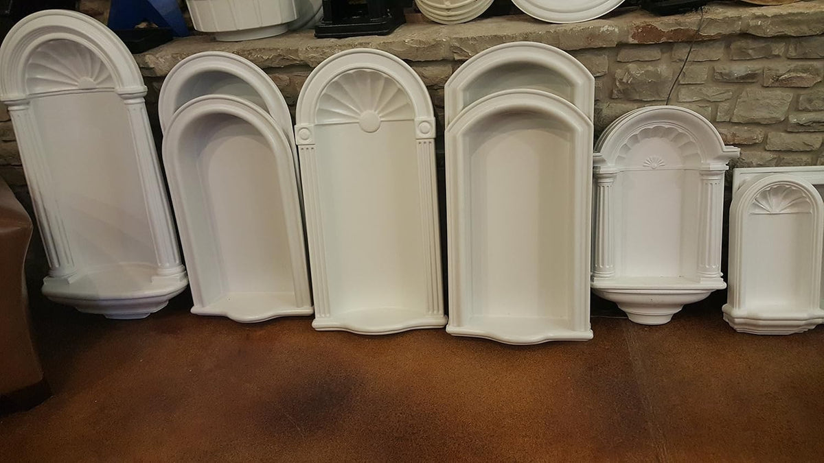 White ABS Plastic Wall Niche G651389