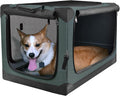 4 Door Portable Folding Dog Crate Kennel with Mesh Mat K13496