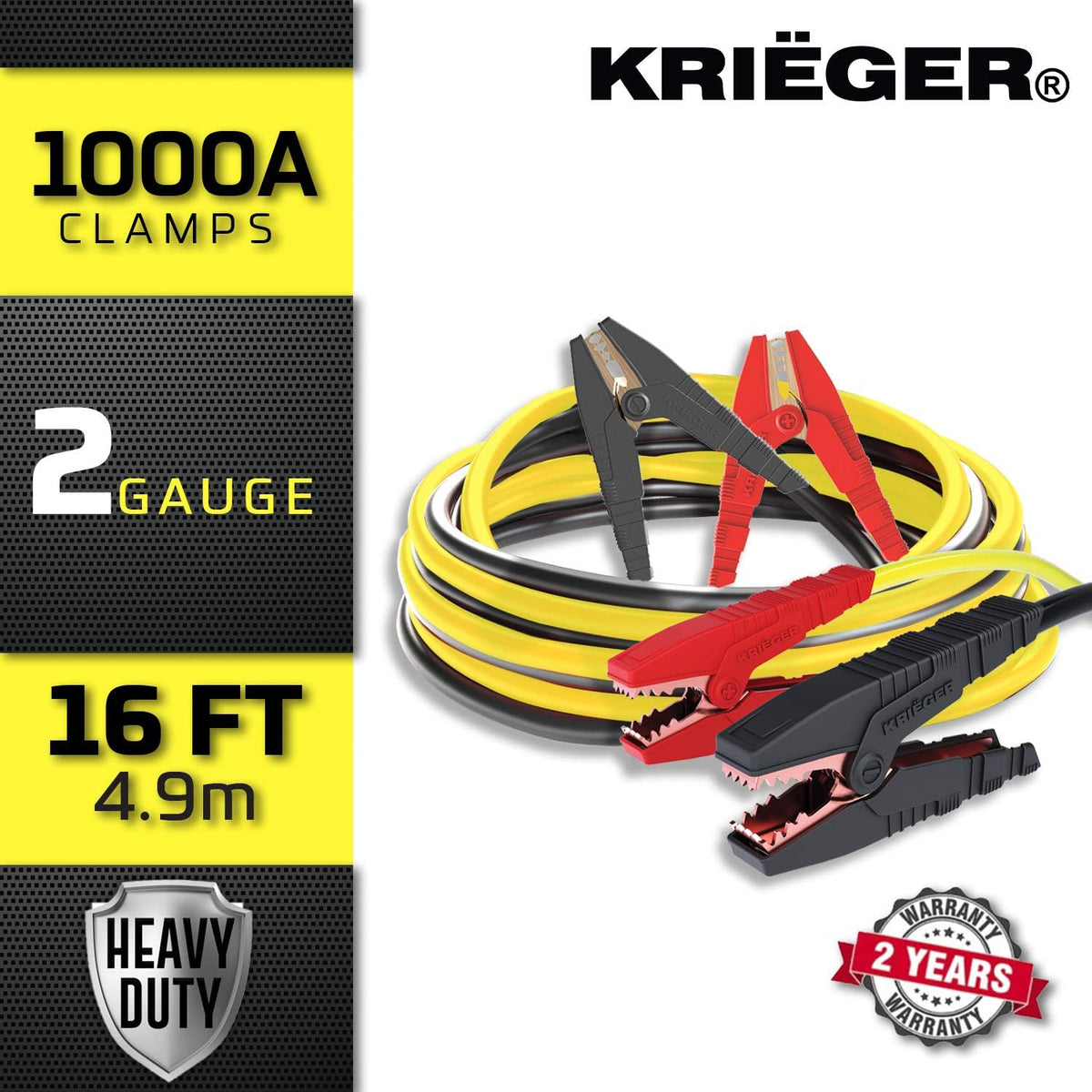 Heavy Duty Automotive Booster Cables 25-Feet 1-Gauge Z306